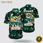 NHL Dallas Stars Hawaiian Shirt Tropical Forest Motif Car Traveling Summer Hawaiian Shirt