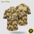 NHL Anaheim Ducks Hawaiian Shirt Tropical Motifs Summer Hawaiian Shirt