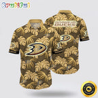 NHL Anaheim Ducks Hawaiian Shirt Tropical Motifs Summer Hawaiian Shirt