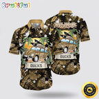 NHL Anaheim Ducks Hawaiian Shirt Tropical Forest Motif Car Traveling Summer Hawaiian Shirt