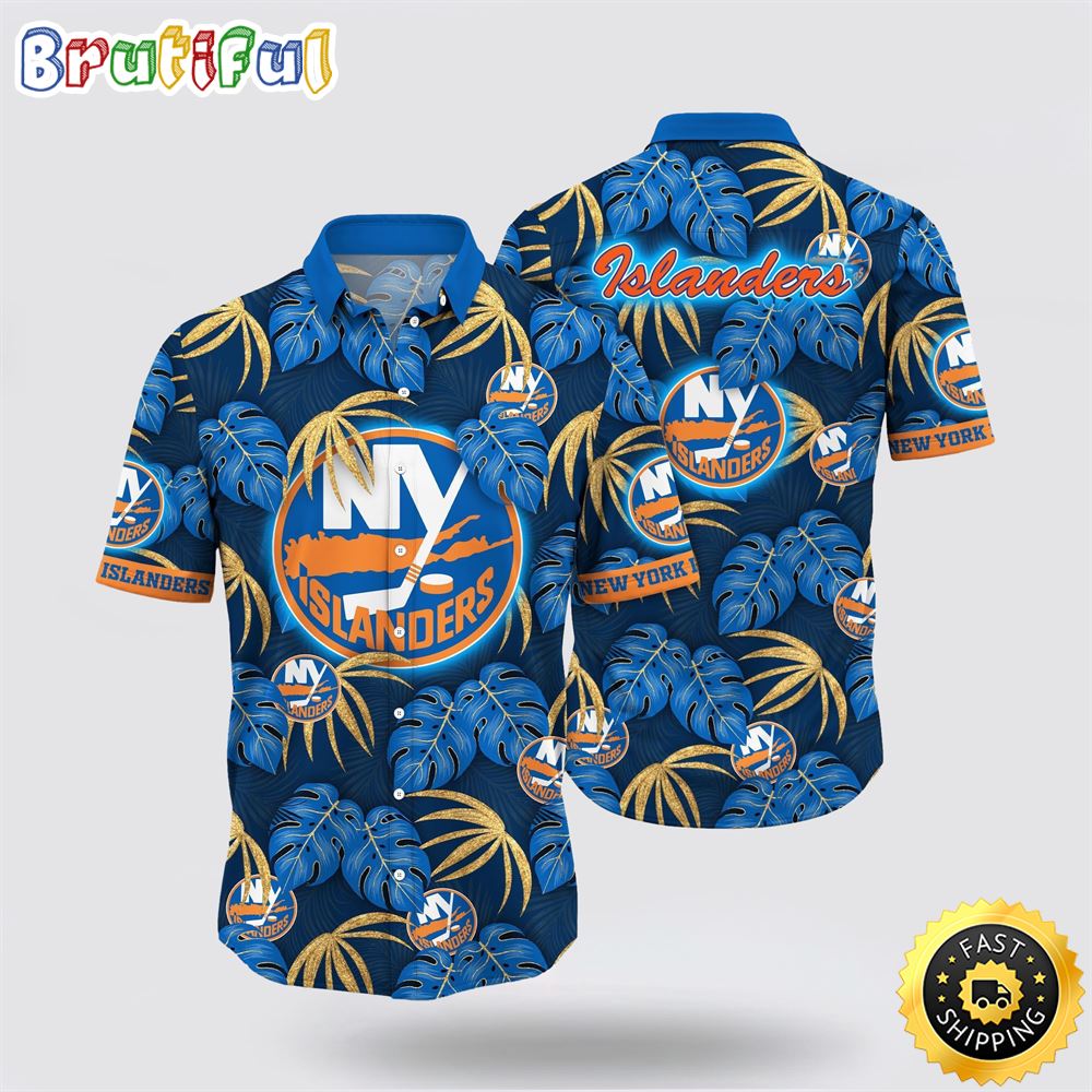 NHL New York Islanders Hawaiian Shirt Tropical Motifs Summer Hawaiian Shirt