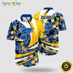 NHL St. Louis Blues Hawaiian Shirt With Tropical Pineapple Summer Hawaiian Shirt