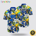 NHL St. Louis Blues Hawaiian Shirt Tropical Parrot Pattern Summer Hawaiian Shirt