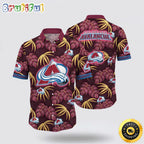 NHL Colorado Avalanche Hawaiian Shirt Tropical Motifs Summer Hawaiian Shirt