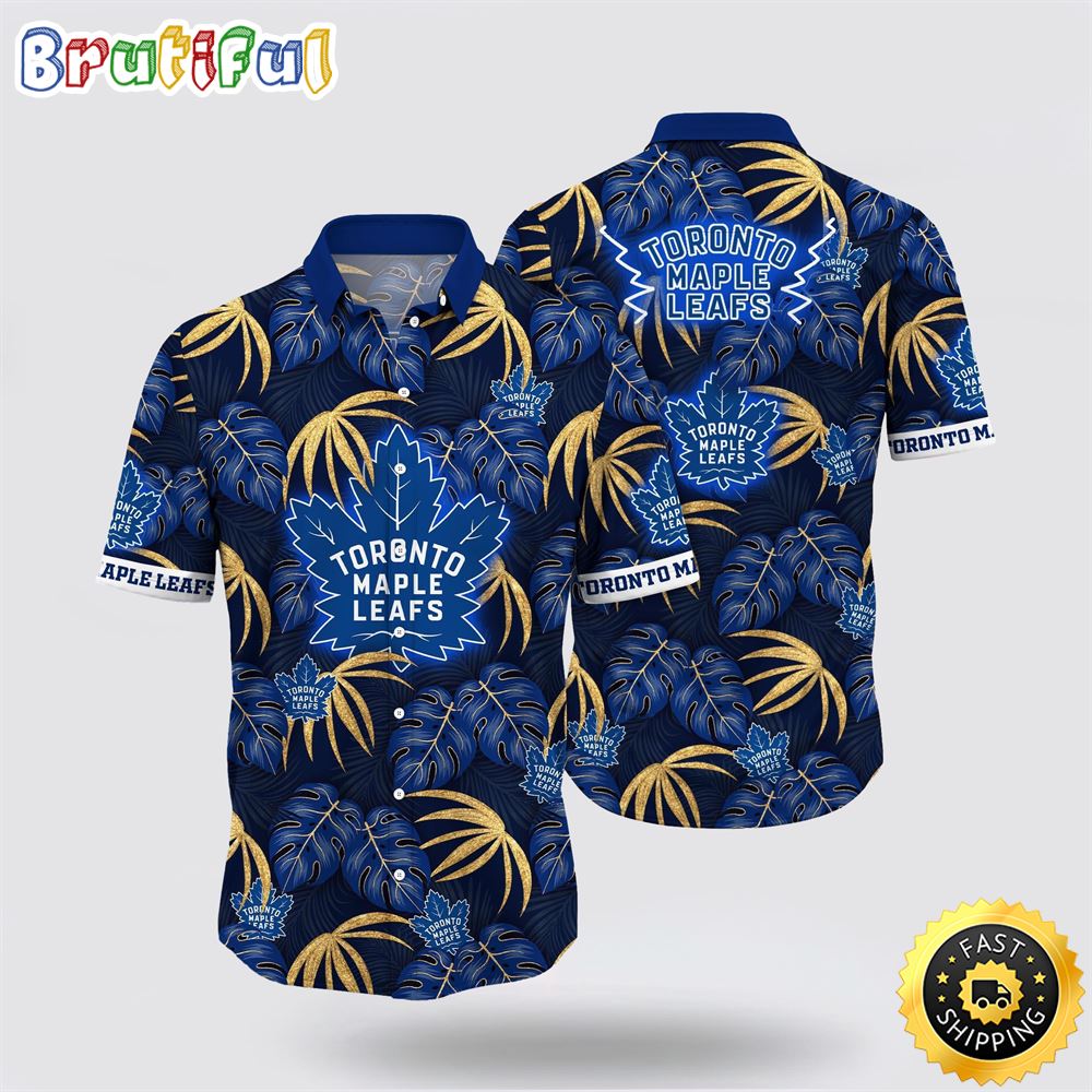 NHL Toronto Maple Leafs Hawaiian Shirt Tropical Motifs Summer Hawaiian Shirt