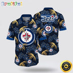 NHL Winnipeg Jets Hawaiian Shirt Tropical Motifs Summer Hawaiian Shirt