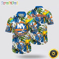 NHL New York Islanders Hawaiian Shirt Tropical Parrot Pattern Summer Hawaiian Shirt