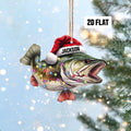 Bass Fish 2D Flat Ornament - Personalized Custom Shaped Acrylic Ornament - Christmas Gift For Him, for Dad, Fishing Lovers