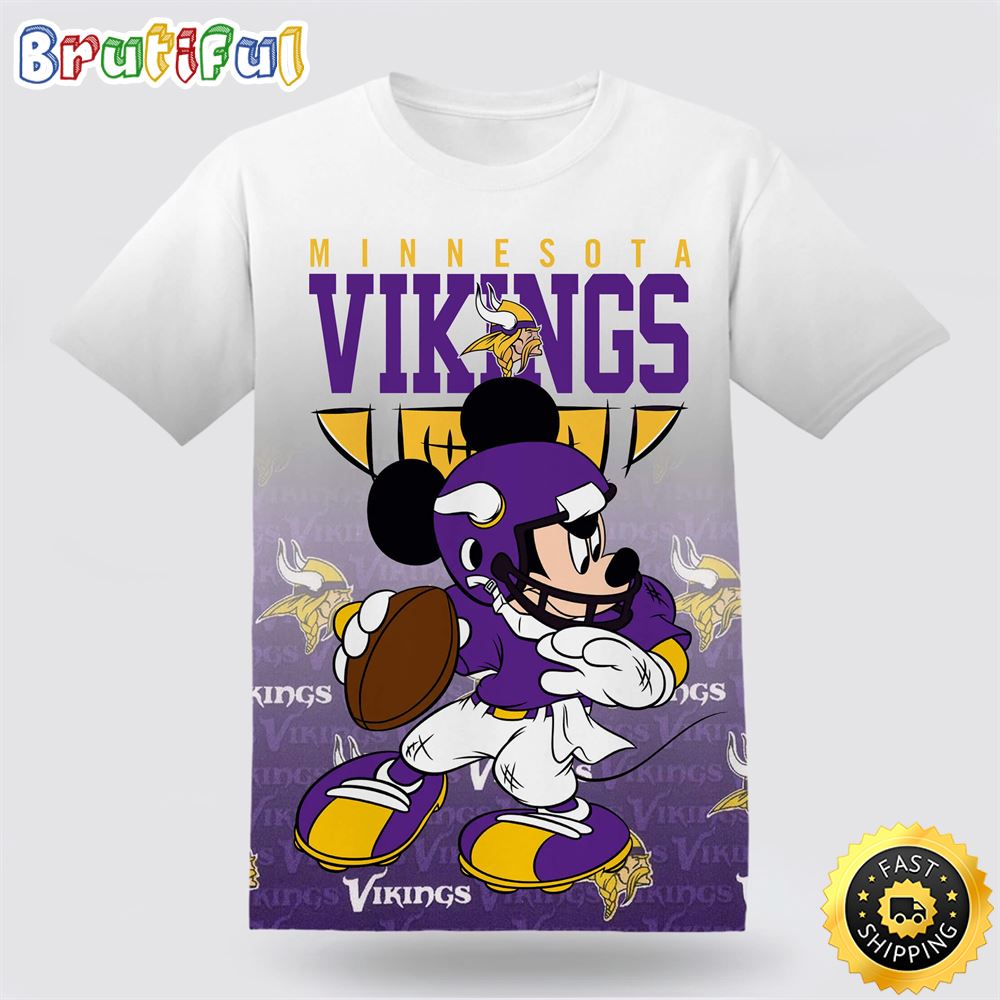 NFL Minnesota Vikings Mickey T Shirt Show Your Team Spirit In Tropical Style