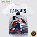 NFL New England Patriots Disney Mickey T Shirt Show Your Team Spirit In Tropical Style