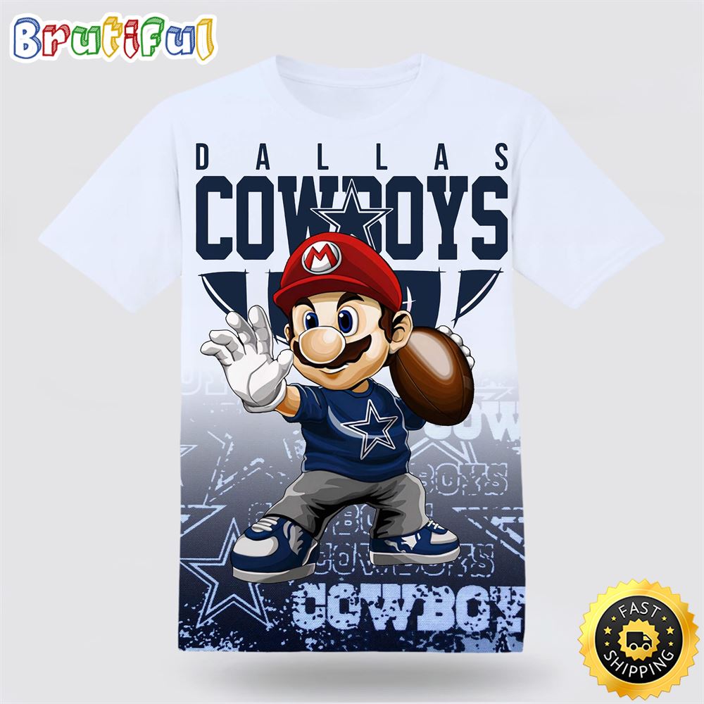 NFL Dallas Cowboys Super Mario T Shirt Summer Style Meets Football Fandom