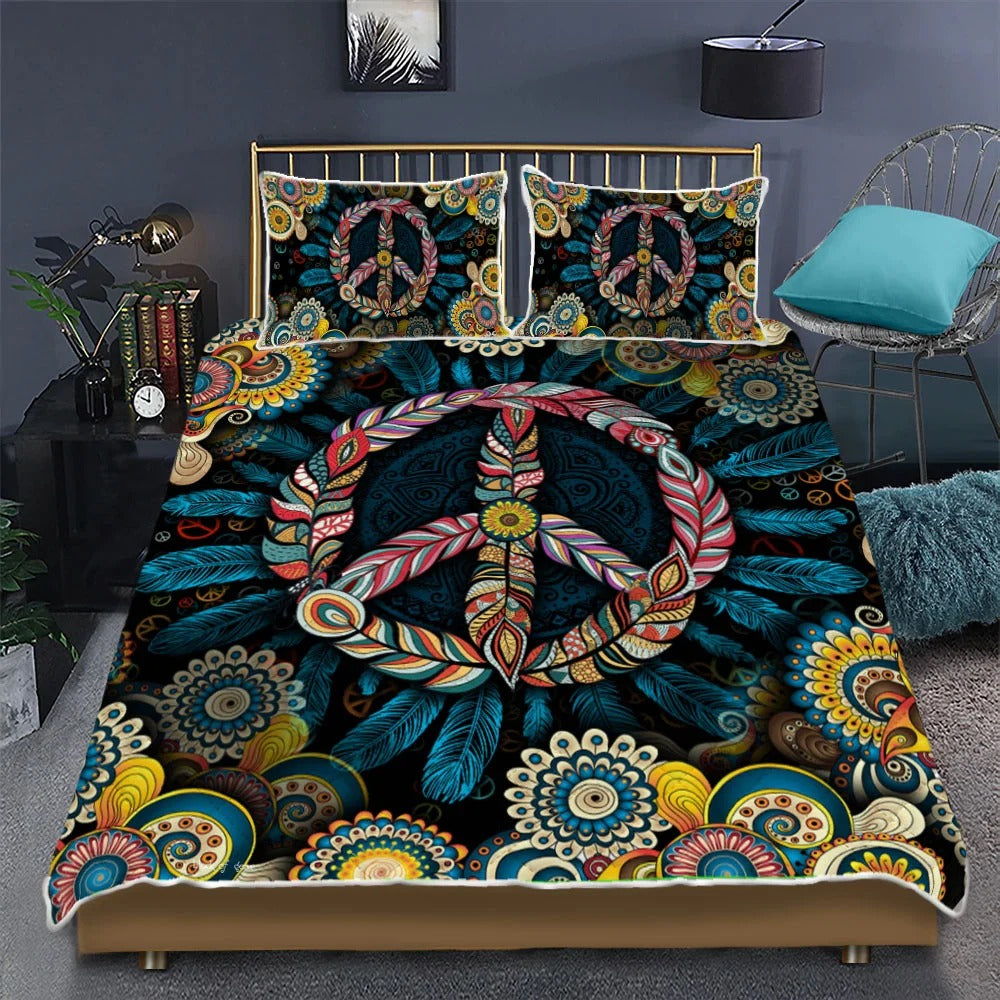 Hippie Quilt Bedding Set - Colorful Free Living Bedding