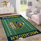 2023 National Champions Michigan Wolverines Football Green Rectangular Rug