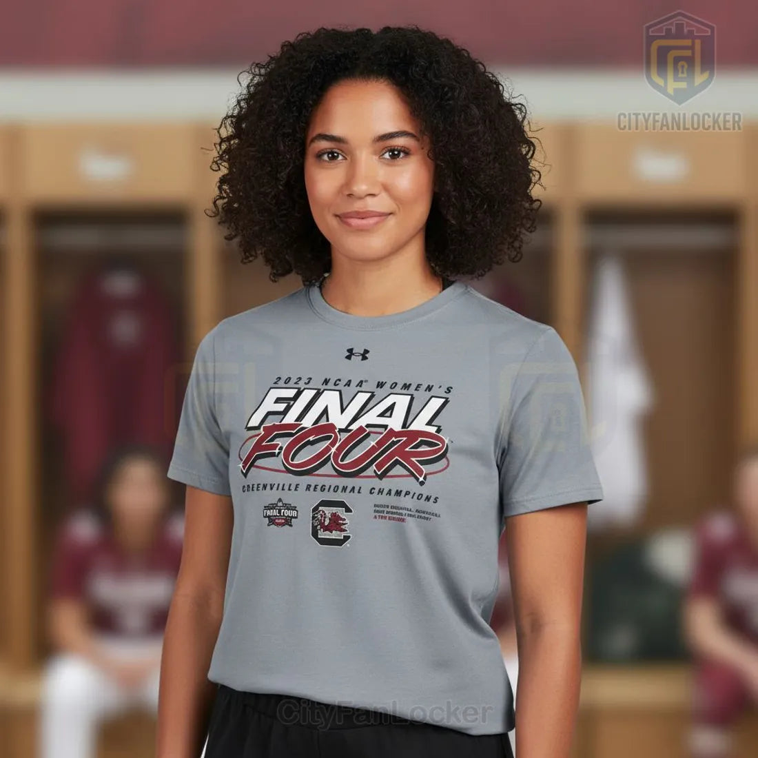 2023 NCAA Women’s Final Four South Carolina Gamecocks Champions Under Armour T-Shirt