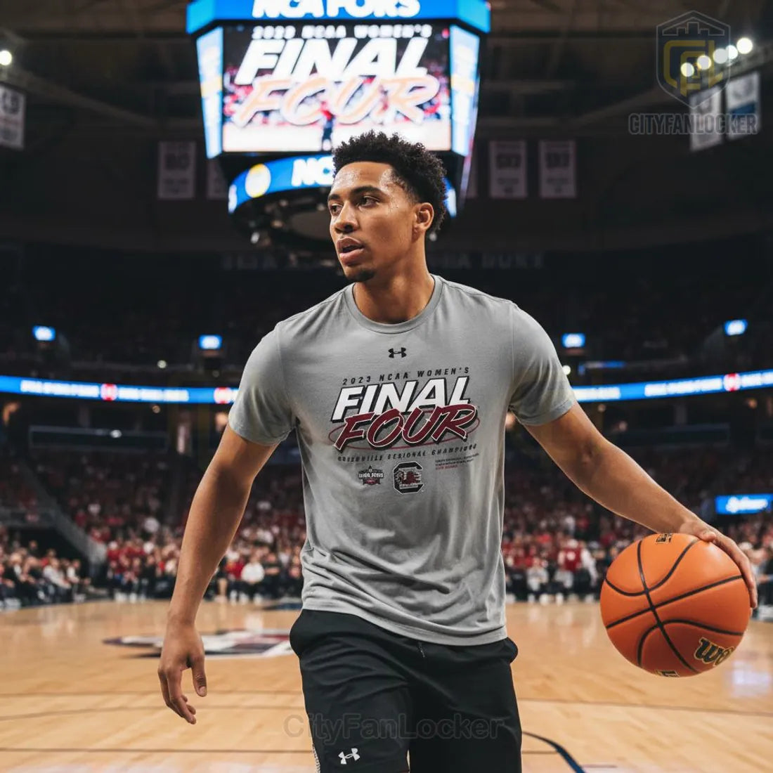 2023 NCAA Women’s Final Four South Carolina Gamecocks Champions Under Armour T-Shirt