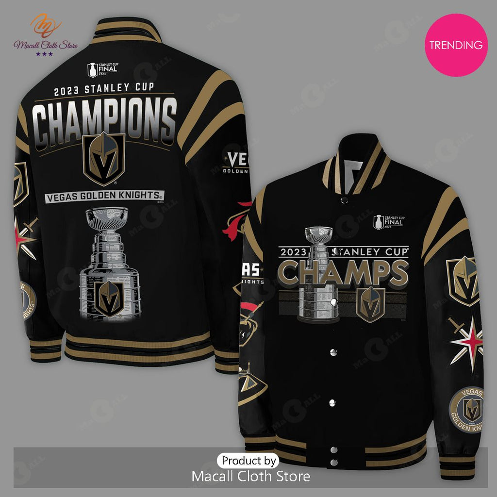 2023 Stanley Cup Champions Vegas Golden Knights Black Bomber Jacket