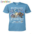 2024 NFL Will Card Playoffs Winners Detroit Lions 24 23 Los Angeles Rams January 15, 2024, Ford Field Stadium T-Shirt