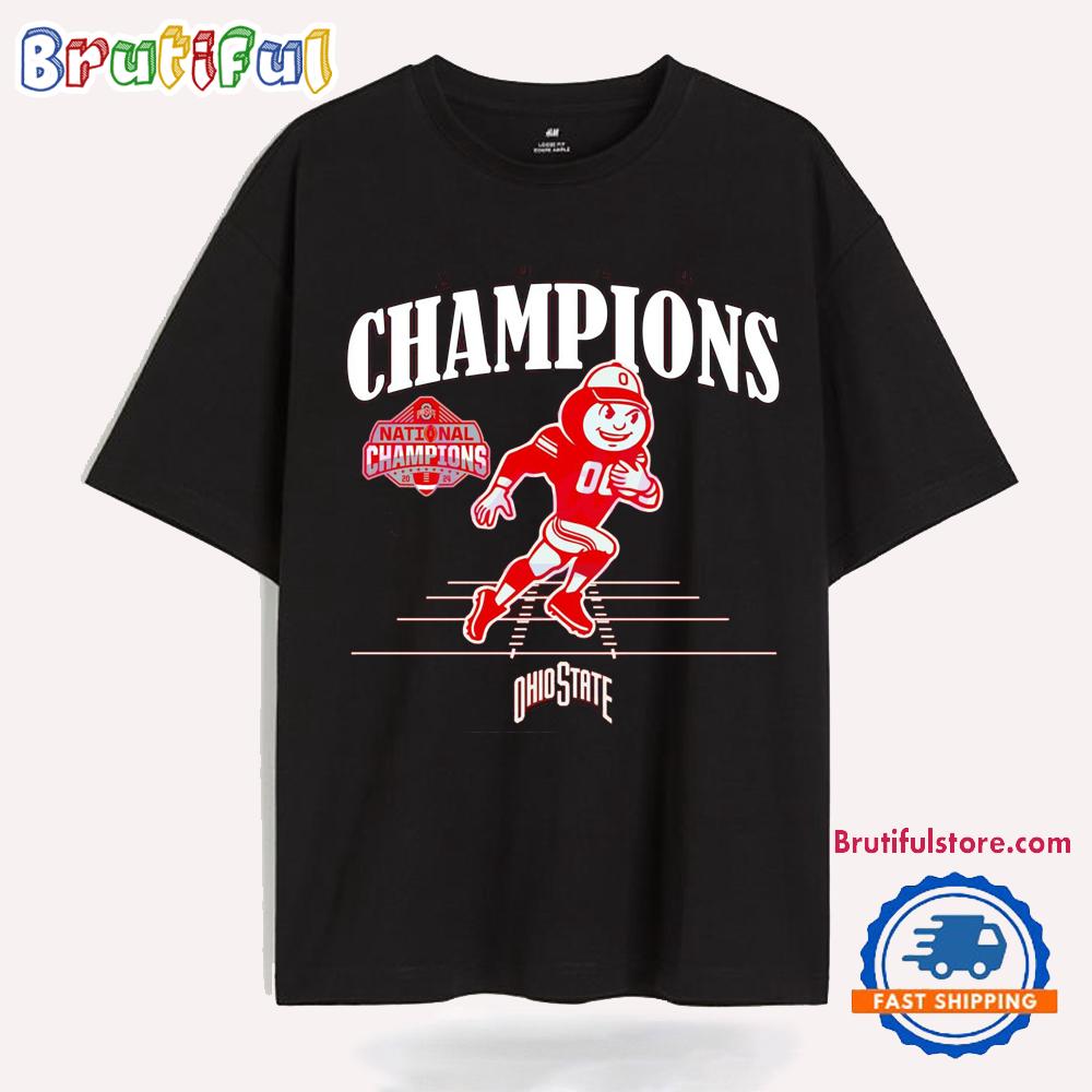 2024 National Champions Mascot Ohio State Buckeyes T Shirt