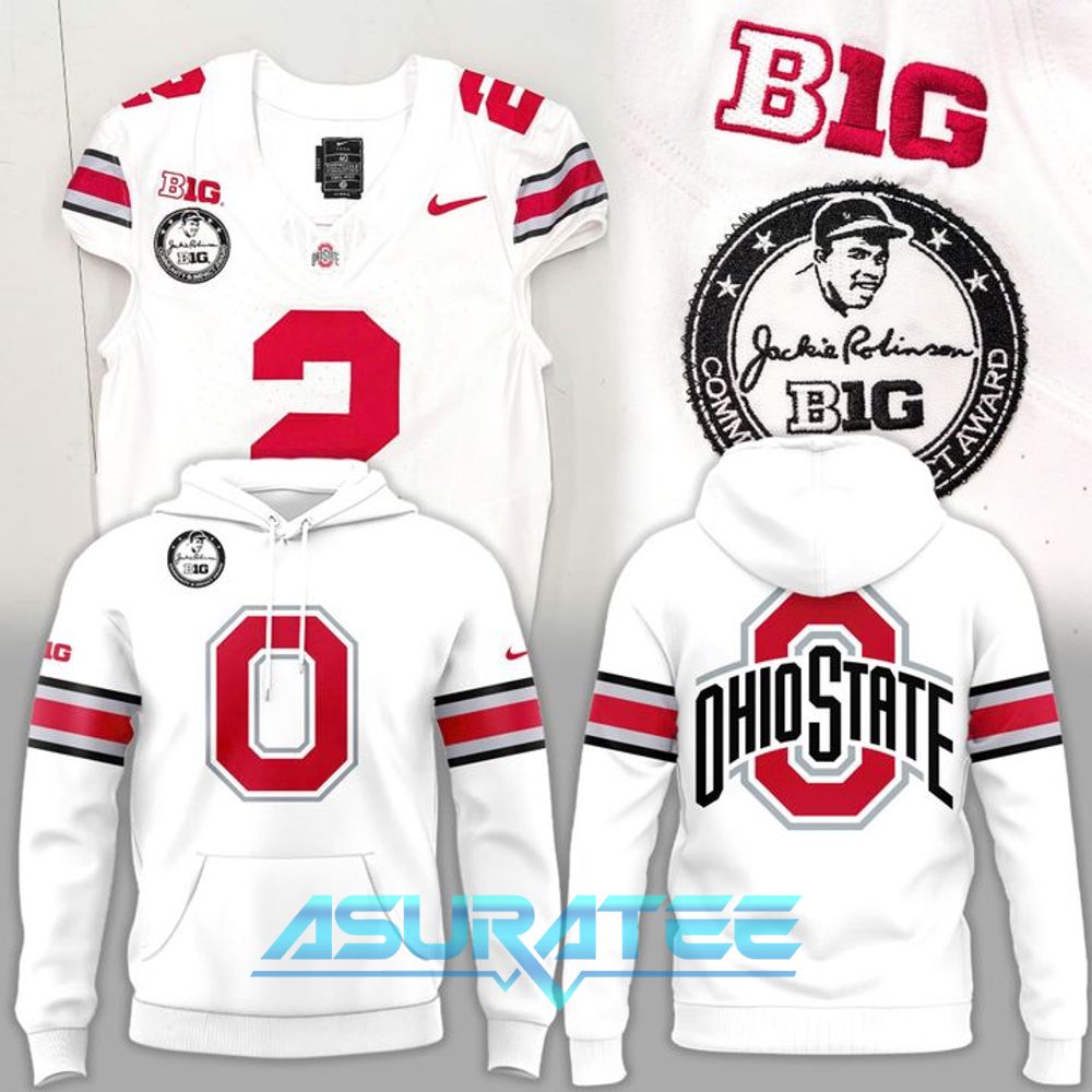 2025 Big Ten Jackie Robinson Ohio State Football Hoodie