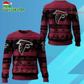 Nfl 2025 Christmas Falcons Festive Reindeer Tree Ugly Sweater