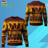 Nfl 2025 Christmas Redskins Festive Reindeer Tree Ugly Sweater