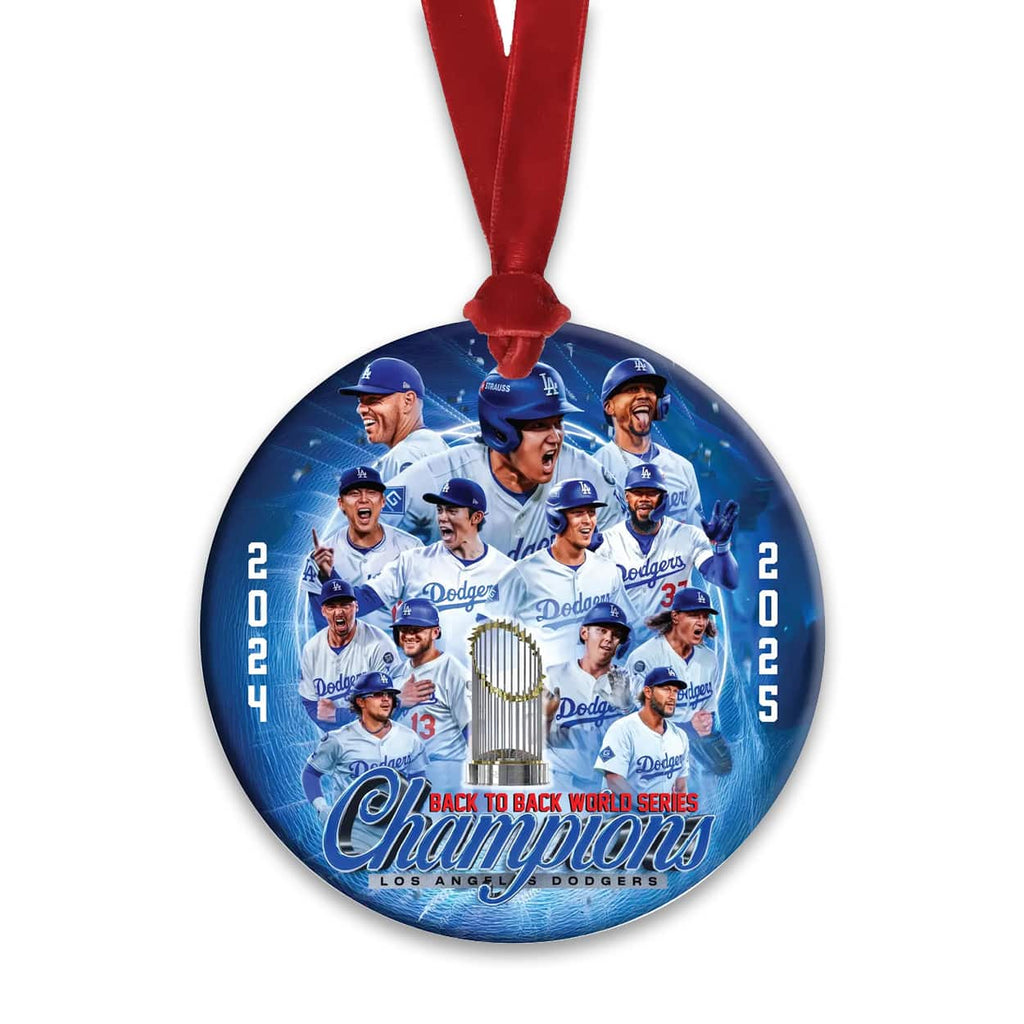 2025 Dodgers Back to Back World Series Champions Ornament