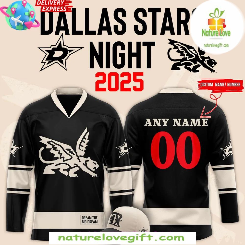Texas Rangers Dallas Stars Hockey Jersey 2026 Night Edition