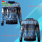 Nfl 2025 Titans Reindeer Football Christmas Ugly Sweater