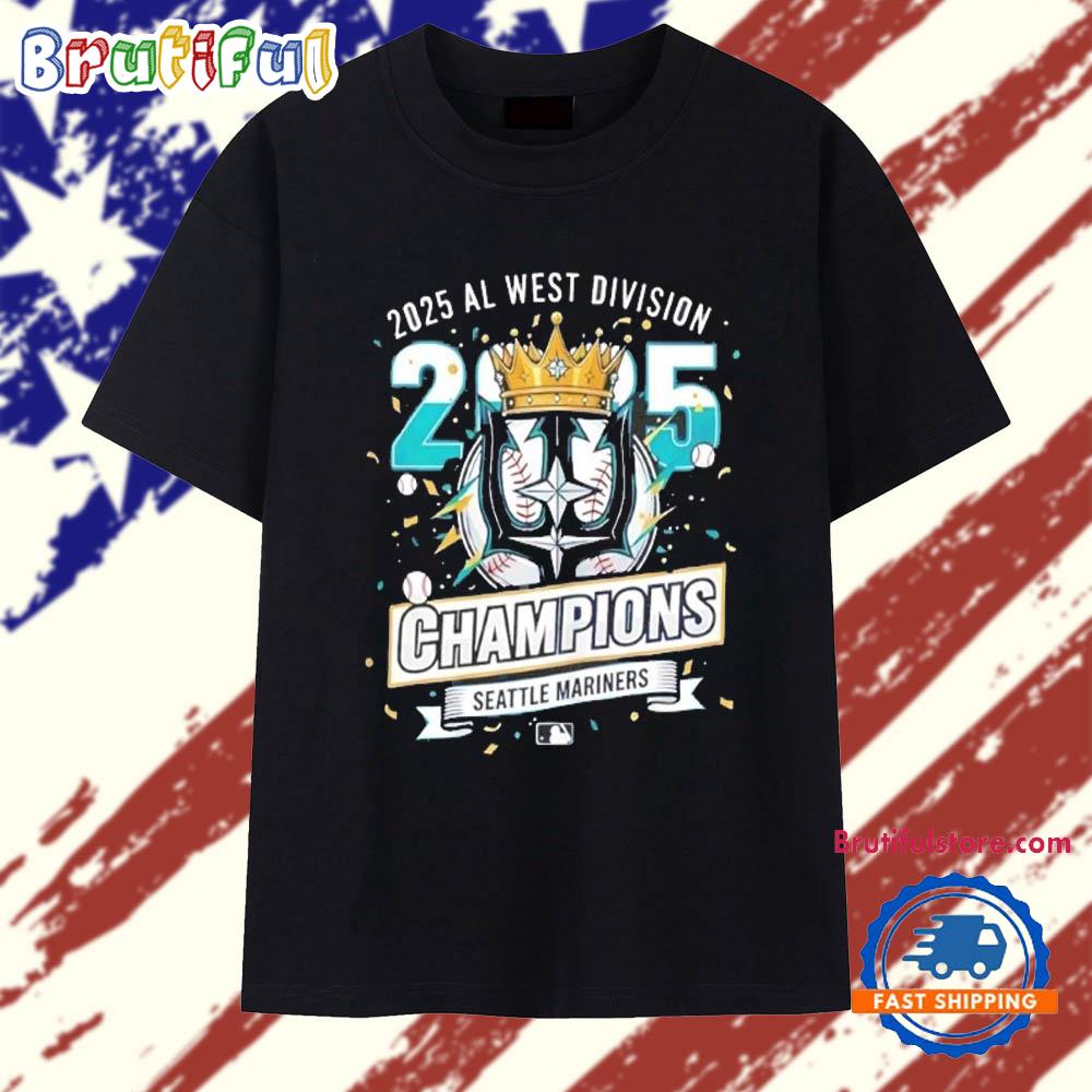 2025 AL West Division Champions Seattle Mariners King T Shirt