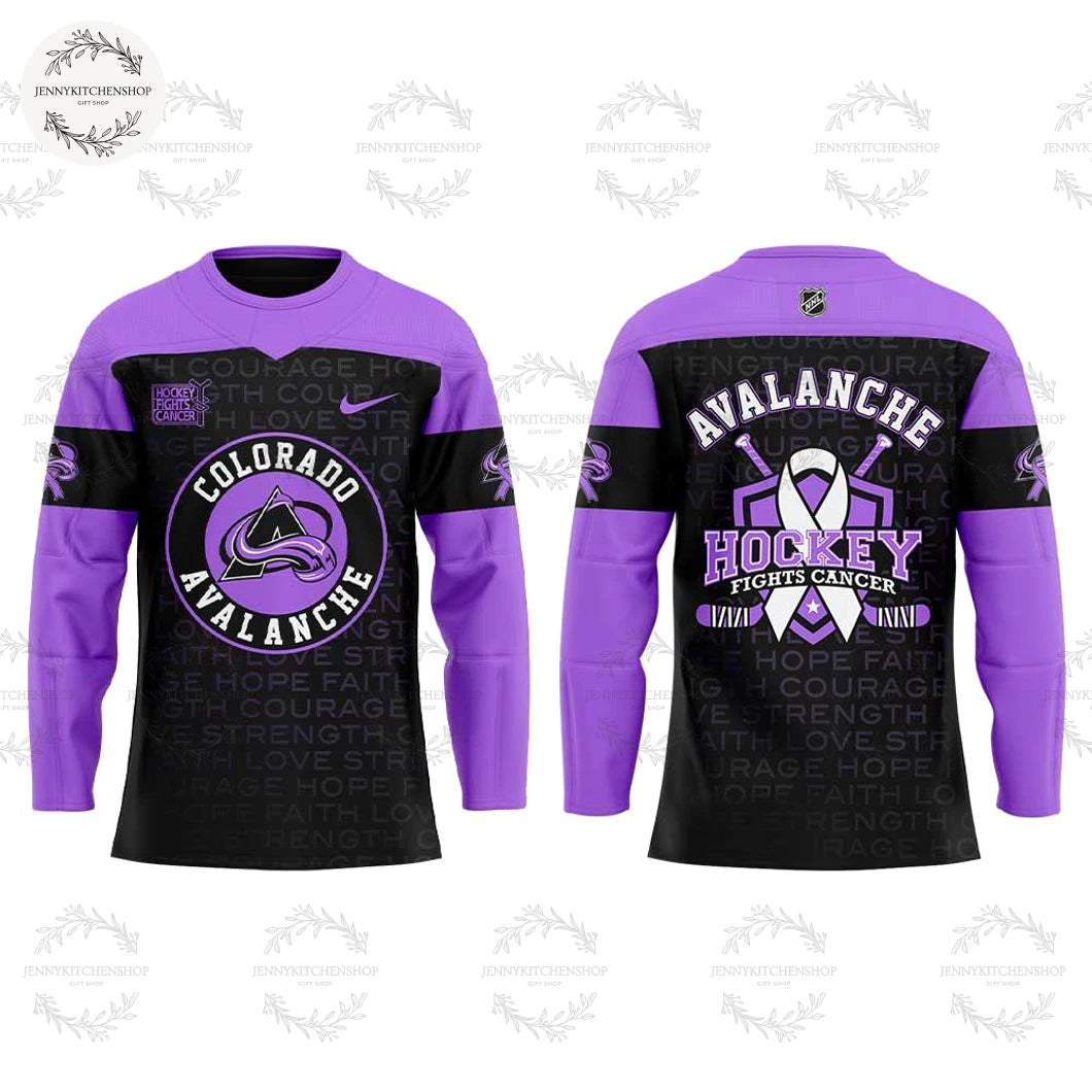 2025 Colorado Avalanche Fights Cancer Hockey Jersey