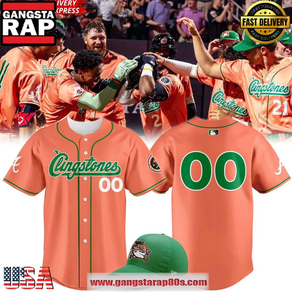 2025 Columbus Clingstones x Peach Special Custom Baseball Jersey Shirt