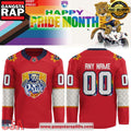 2025 Florida Panthers Pride Month Special Red Custom Hockey Jersey