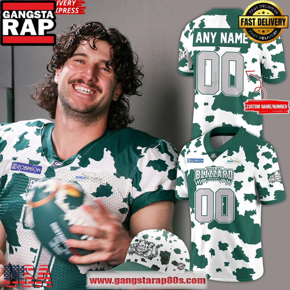 2025 Green Bay Blizzard x Dairy Night Special Custom Football Jersey