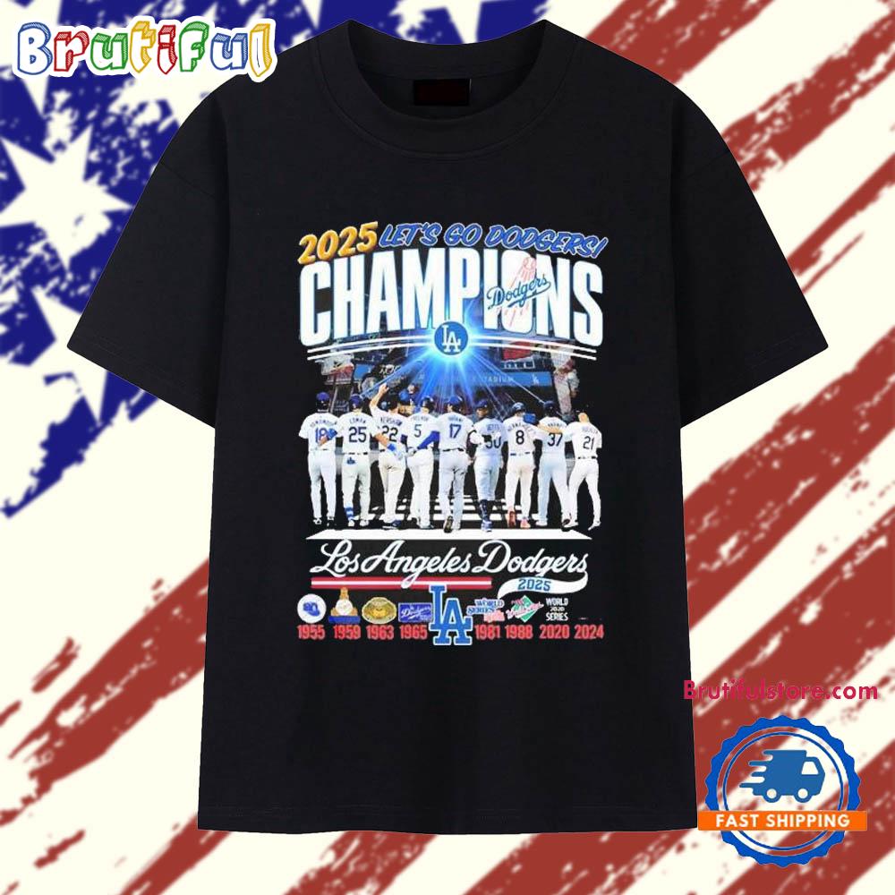 2025 Let’s Go Dodgers Champions Los Angeles Dodgers T Shirt