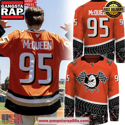 2025 Lightning McQueen x Anaheim Ducks Special Custom Hockey Jersey