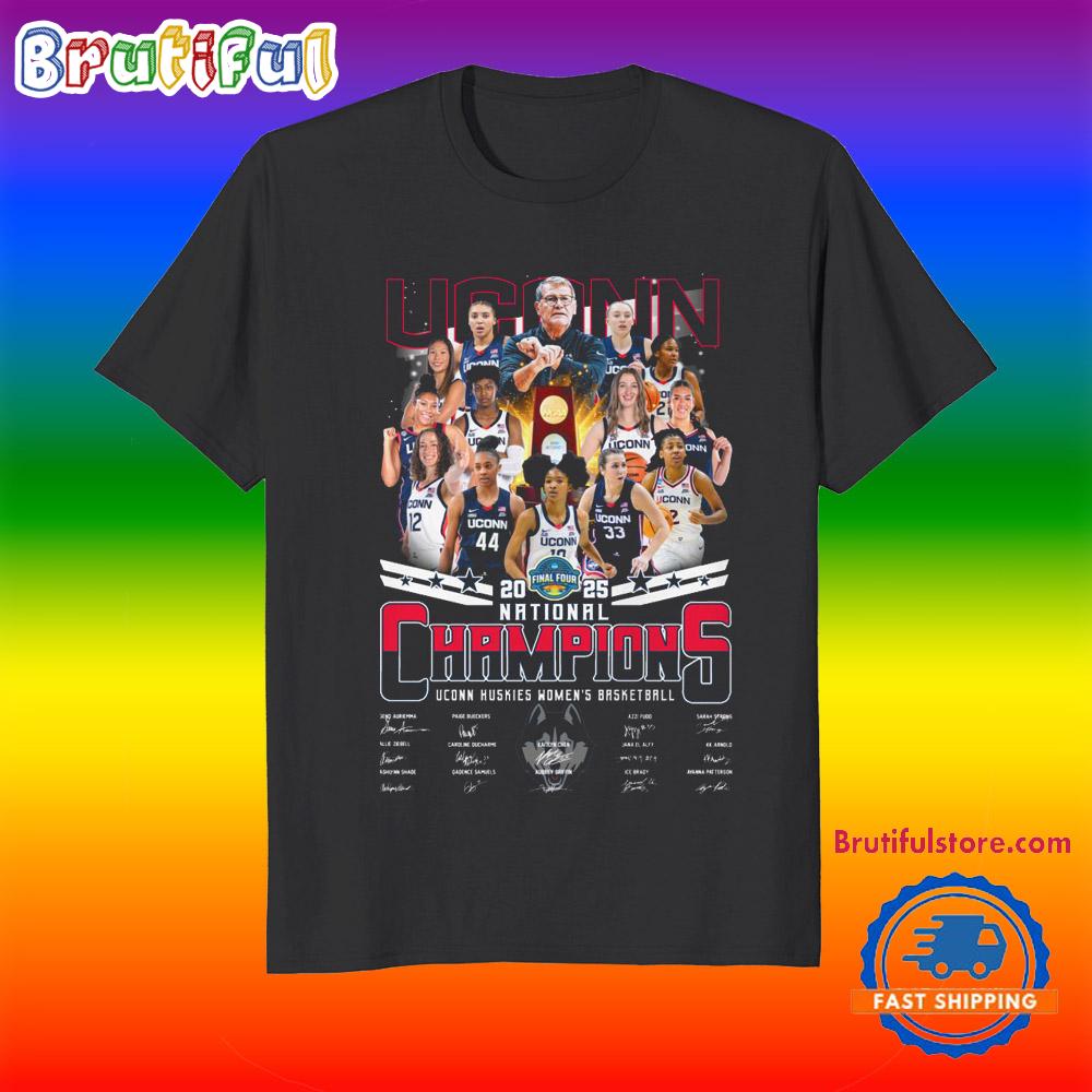 2025 NCAA Women Basketball National Champions Final Four Uconn Huskies T Shirt