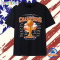 2025-2026 NBA Finals Back to Back Champions NY Knicks Trophy Signature Art T Shirt