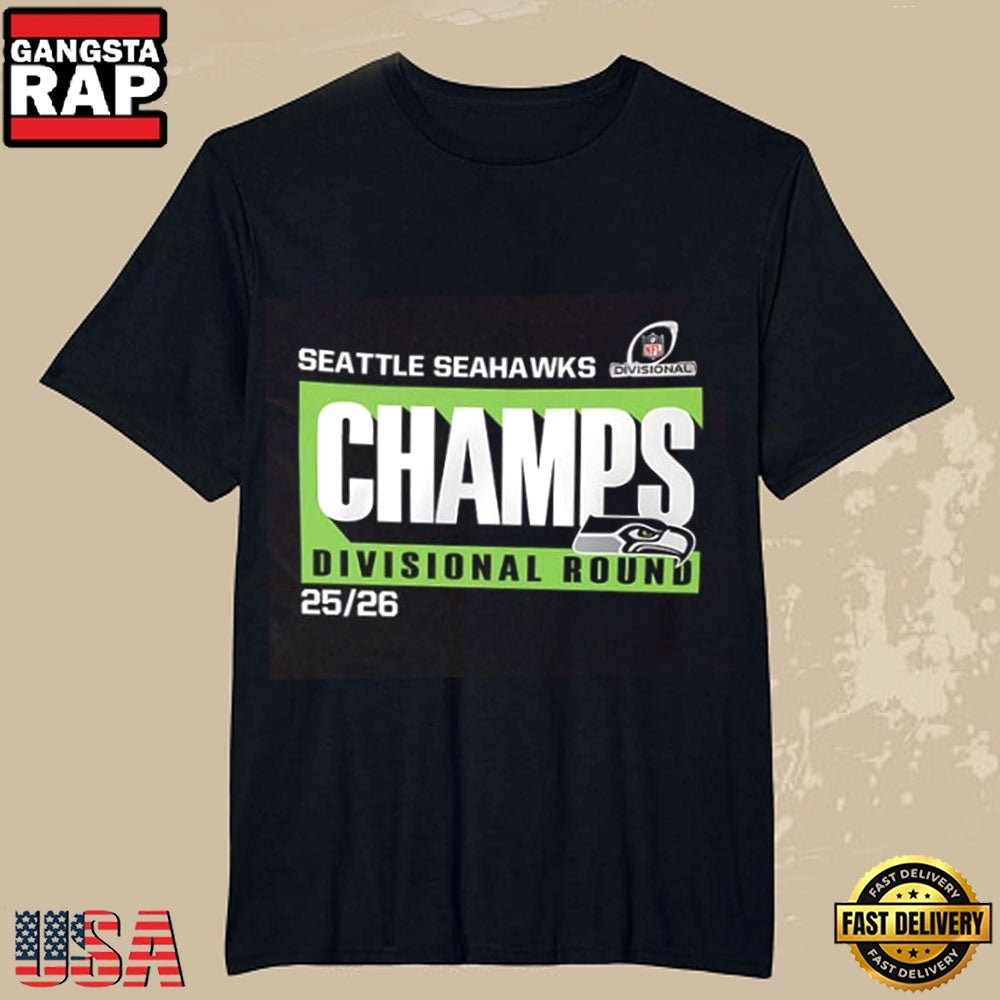 2025-2026 Seattle Seahawks NFC Divisional Round Champions T-Shirt