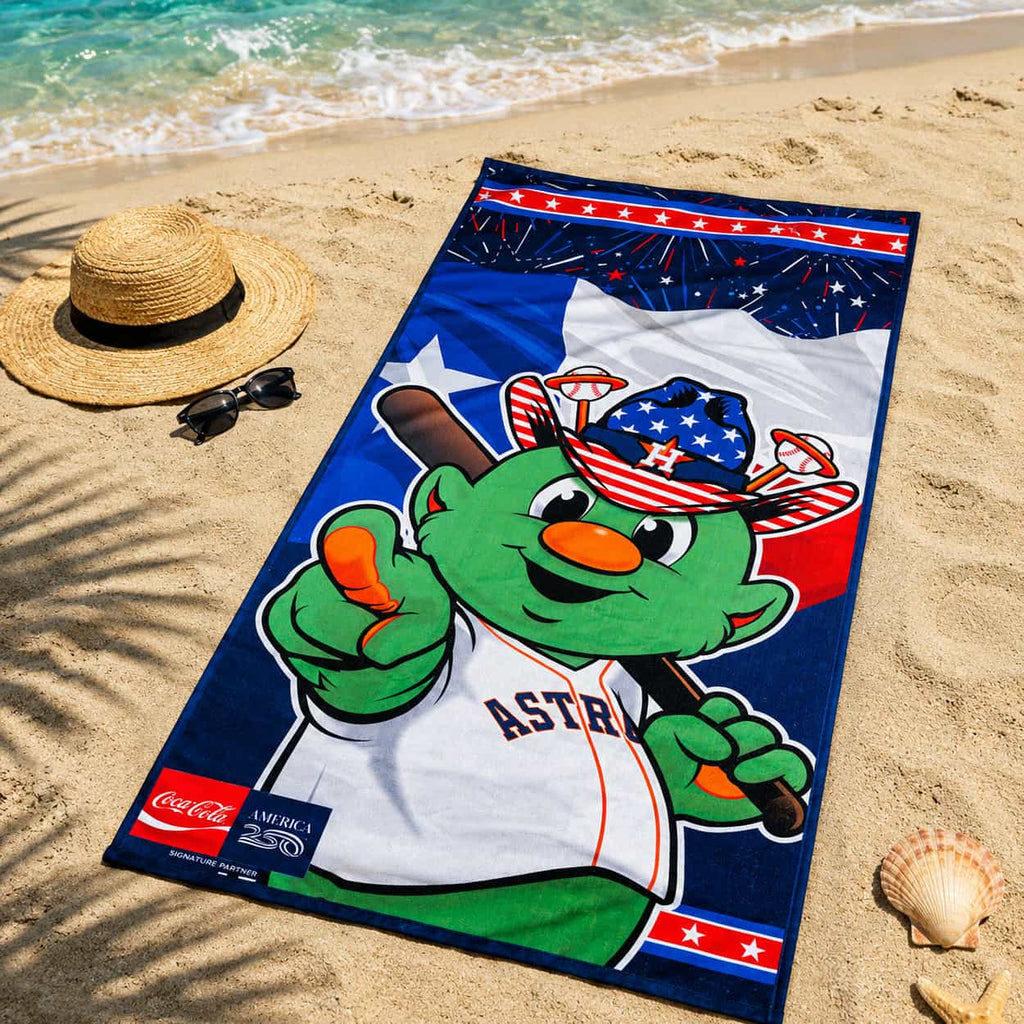 2026 Astros Patriotic Orbit Beach Towel Giveaway