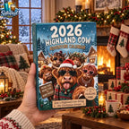 2026 Highland Cow Advent Calendar 24-Day Acrylic Ornaments Countdown Mini Cute