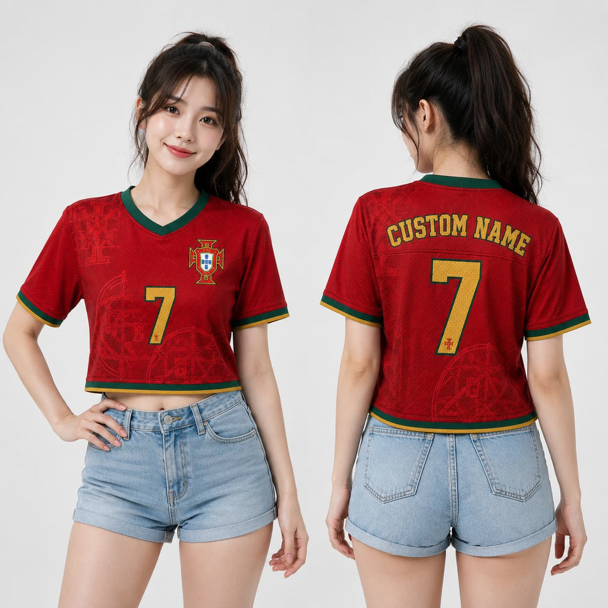 2026 Portugal World Cup Crop Top Jersey