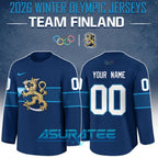 2026 Team Finland Winter Olympic Navy Hockey Jersey