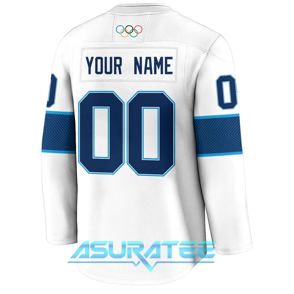 2026 Team Finland Winter Olympic White Hockey Jersey