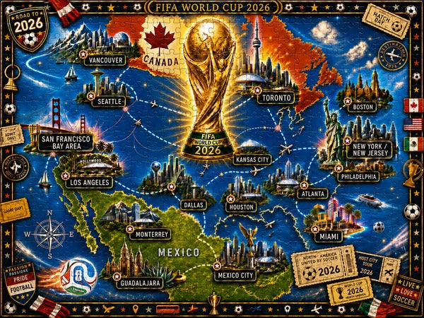2026 World Cup Host Cities Journey Puzzle