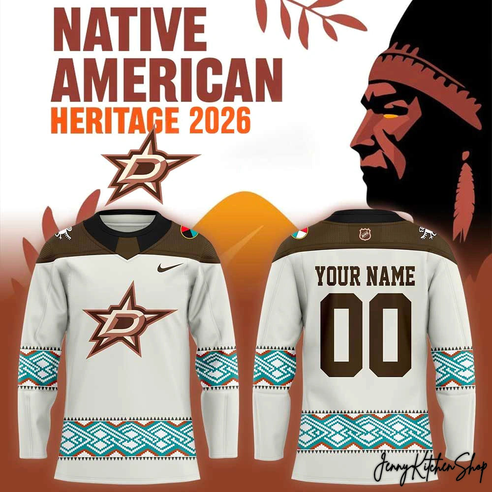 2026 Dallas Star Native American Heritage Hockey Jersey