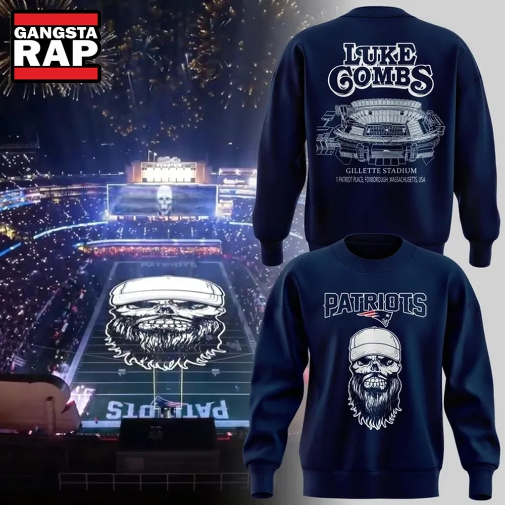 2026 Exclusives Luke Combs x New England Patriots Hoodie T-Shirt