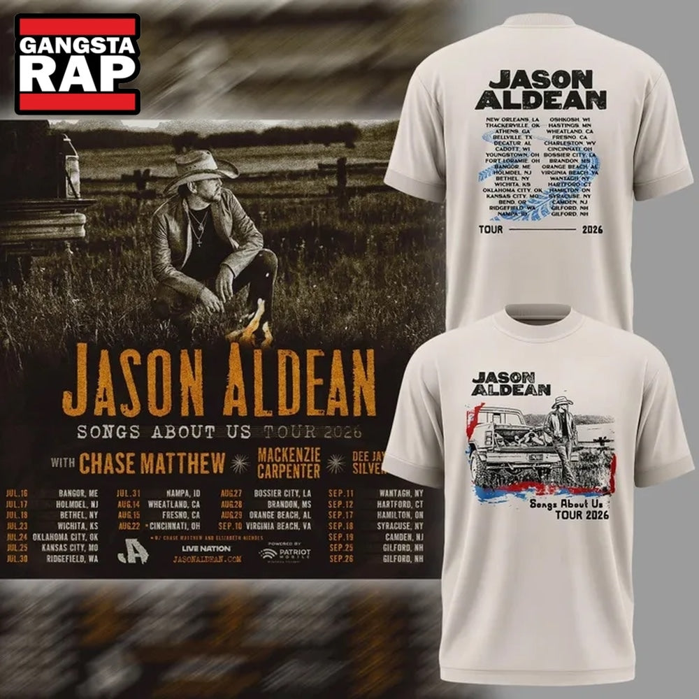 2026 Jason Aldean Songs About Us Tour Hoodie T-Shirt