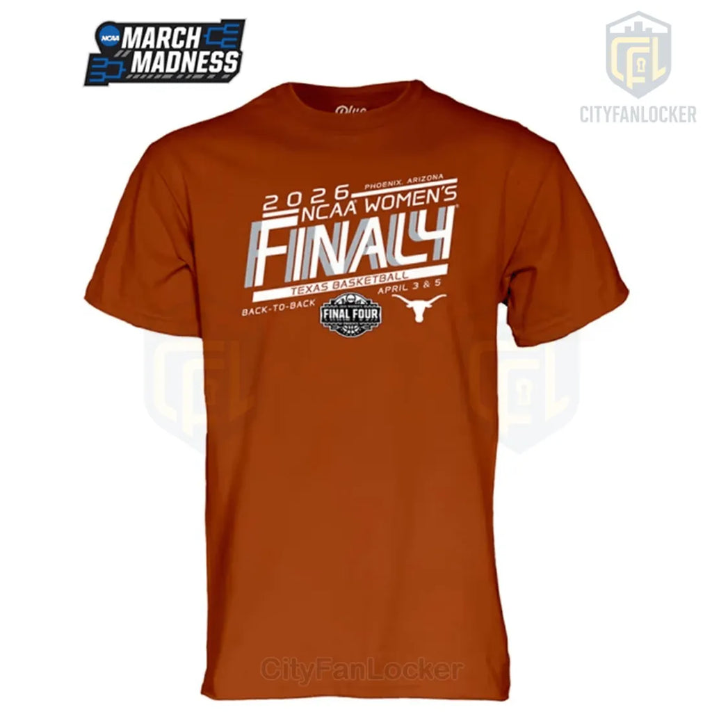 2026 NCAA Women’s Final Four Phoenix Texas Basketball Commemorative T-Shirt