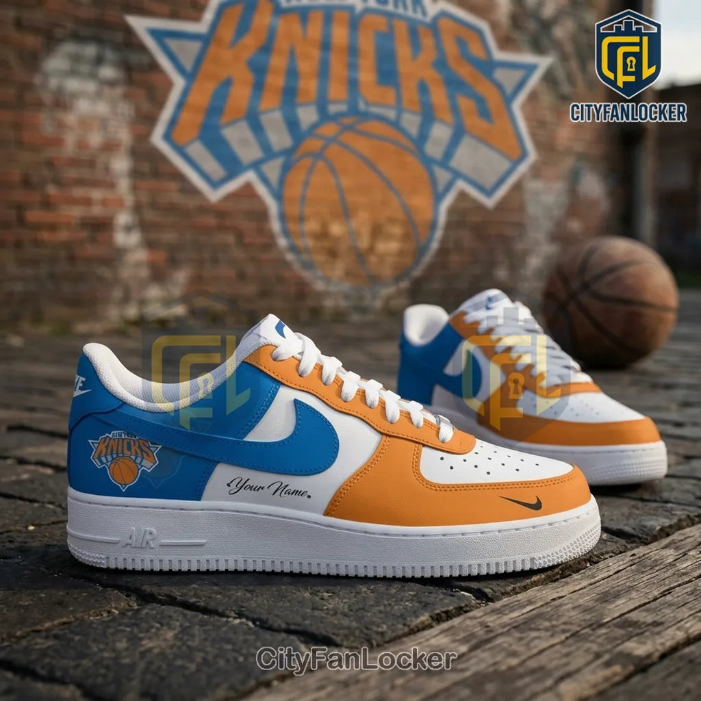 2026 New York Knicks Personalized Playoffs Air Force 1 Sneakers