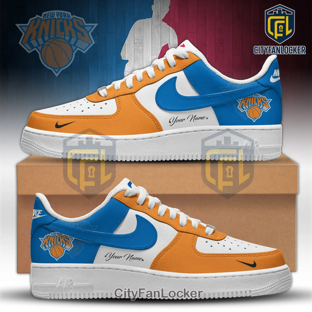 2026 New York Knicks Personalized Playoffs Air Force 1 Sneakers